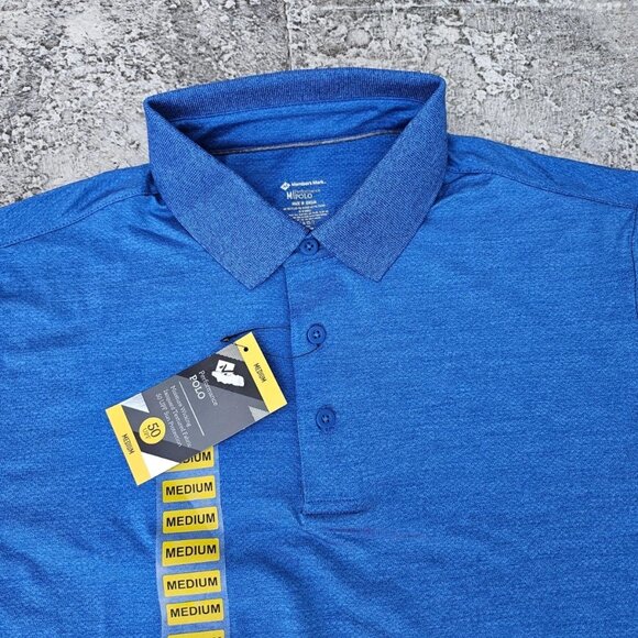 Members Mark Performance Men Polo T Shirt Short Sleeve Casual Shirt Size M NWT - Picture 4 of 7